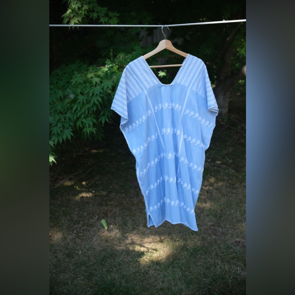 Pippa Holt Blue and White Striped Kaftan